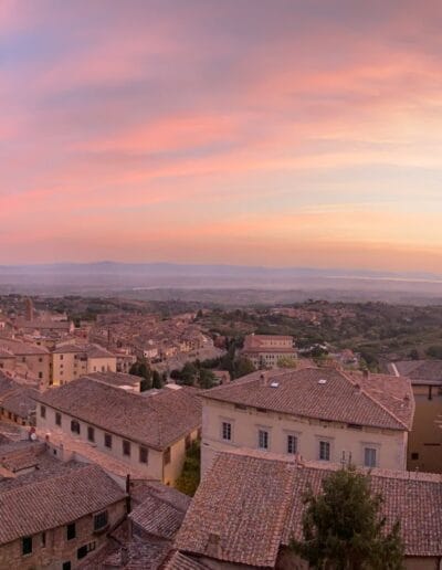 Sunset in Montepulciano, Italy