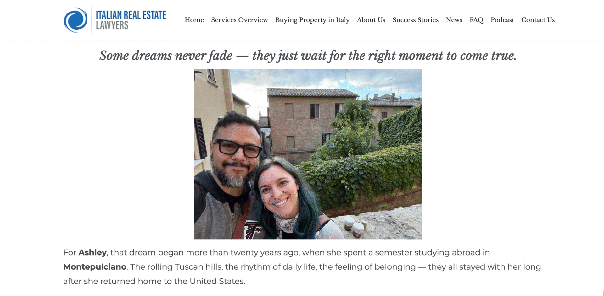 Italian Real Estate Lawyers Customer Success Feature